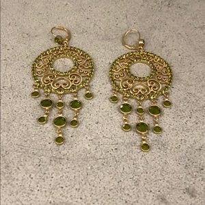 Fashion Earrings Gold/Green